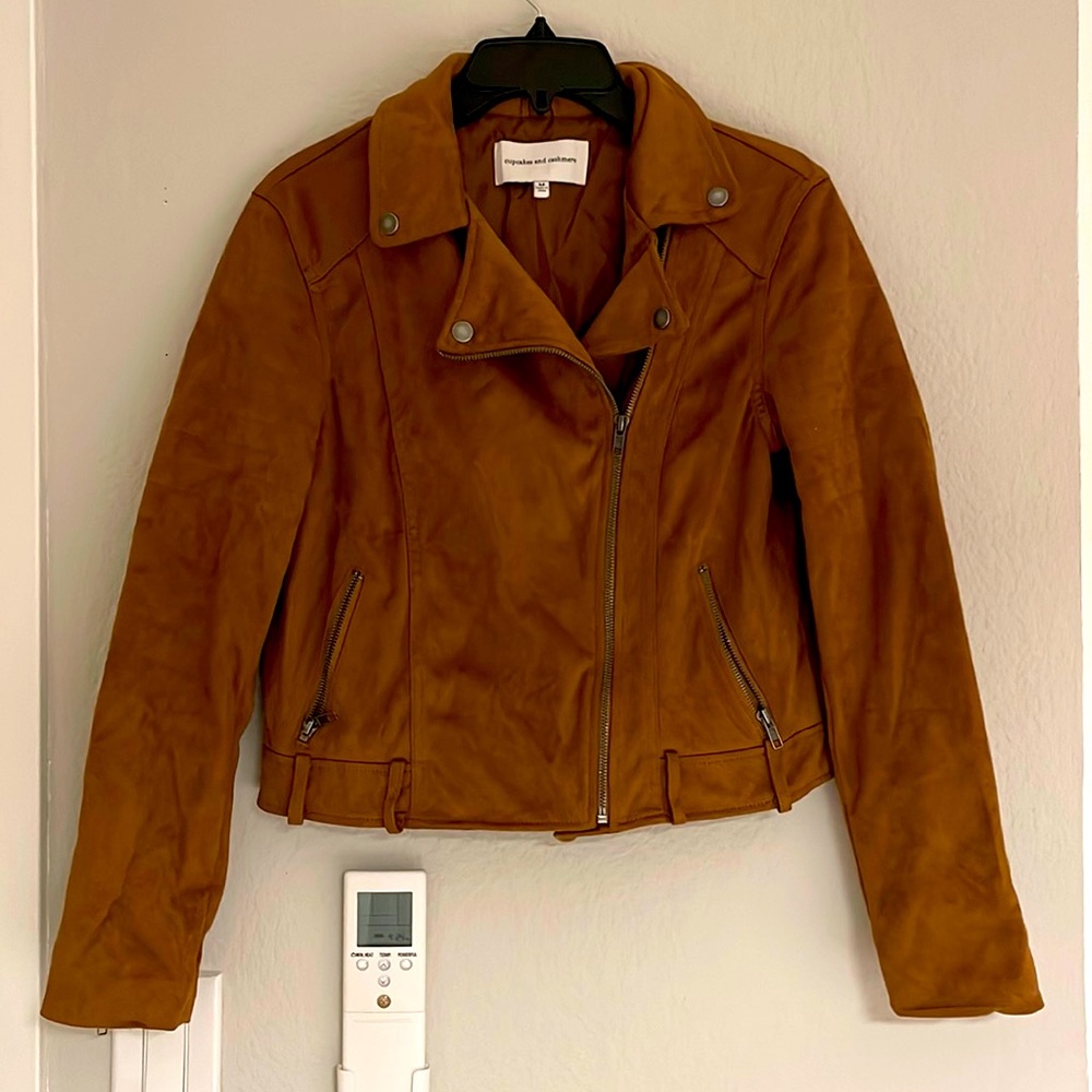 Brown Cupcakes and cashmere Moto jacket